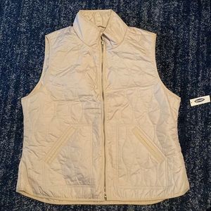 Old Navy Cream Quilted Vest